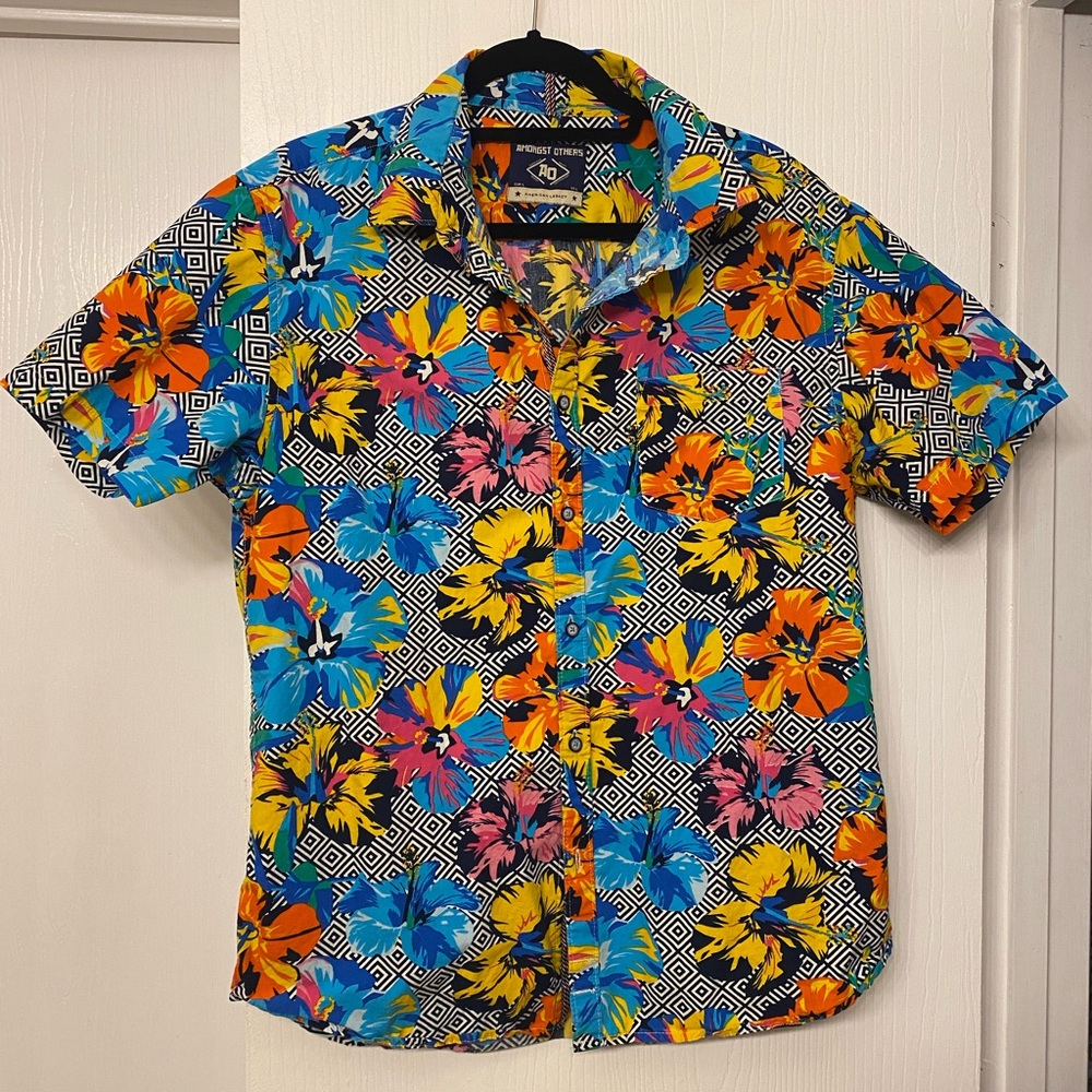 Amongst Others floral button down shirt.